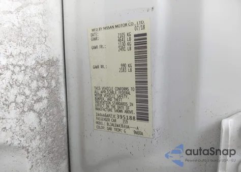 2018 Nissan Maxima 3.5 Sl from USA, damaged, VIN 1N4AA6AP2JC395188